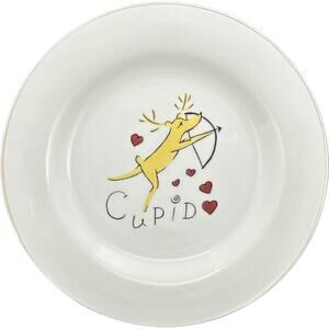 Pottery‎ Barn CUPID REINDEER Dessert Salad Plate 8.5" Retired